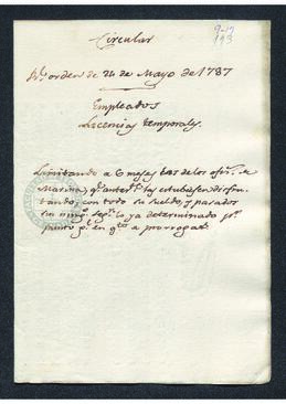 Real Orden de José de Gálvez al intendente de Caracas, Francisco Saavedra, sobre la remisión a España de las rentas del tabaco
