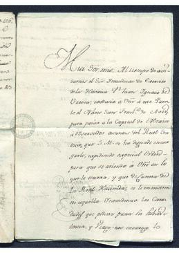 Oficio del gobernador y ministros de Real Hacienda de Veracruz a Francisco de Saavedra, relativo a la comisión de éste en Nueva España