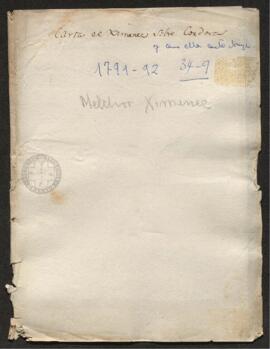 Correspondencia entre Melchor Giménez y Francisco de Saavedra, sobre la situación económica de la provincia de Córdoba y sus aspiraciones de promoción