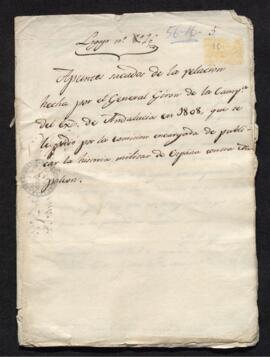 Apuntes extraídos de la relación hecho por el general Girón sobre la campaña del Ejército de Andalucía en 1808.
