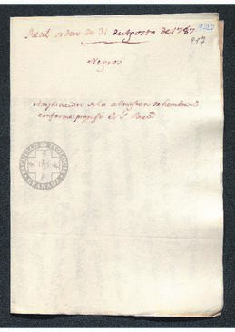 Real Orden de Antonio Valdés al intendente de Caracas, Francisco Saavedra, ampliando la admisión de hembras esclavas traídas por Dawson y Baker