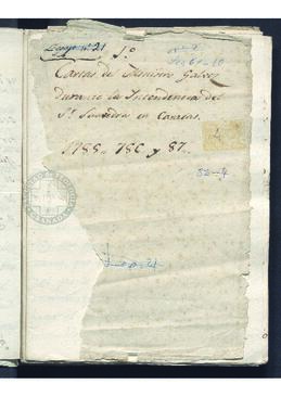 Correspondencia particular entre Francisco de Saavedra y José de Gálvez sobre asuntos personales y de gobierno, 1785-1787