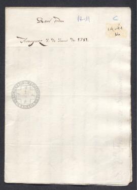 Real Orden de José de Gálvez a Francisco de Saavedra, valorando los buenos resultados de la expedición hecha contra Pensacola