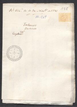 Real Orden de José de Gálvez al intendente de Caracas, Francisco de Saavedra, desestimando la propuesta de José de Abalos de suprimir la administración de la renta del tabaco en Cumaná