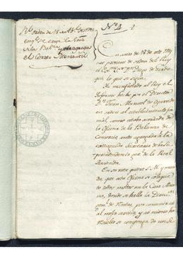 Notificación del conde de Lerena a Diego Gallardo de la Real Orden de 18 de abril de 1795 por la que se erige la Secretaría de la balanza de comercio y se le agrega el Correo Mercantil