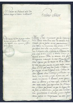 Oficio de Bonifacio Sáenz a Francisco de Saavedra, rindiendo cuentas del fondo de cuatro millones de pesos con los que las islas Filipinas podrían contribuir a las urgencias de la defensa patria