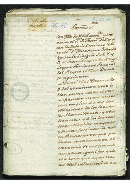Oficio de José Pizarro a Francisco de Saavedra, informando de la abdicación de fernando VII en su padre Carlos IV
