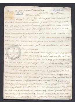 Carta de Joaquín Gutiérrez de los Ríos a Francisco de Saavedra, sobre la situación de México