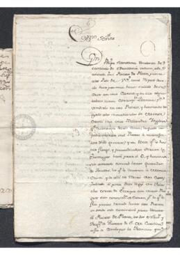 Oficio de Felipe Santana, teniente de milicias de Puerto de la Plata, solicitando el levantamiento de un embargo