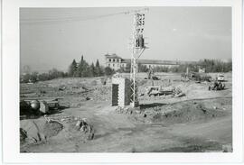 Inicio de las obras de la Facultad de Filosofía y Letras de la Universidad de Granada.