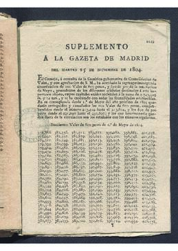 Suplemento a la Gaceta de Madrid