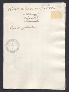 Real Orden de José de Gálvez al intendente de Caracas, Francisco de Saavedra, para que se evacue un informe de las misiones de los capuchinos en la provincia de Maracaibo