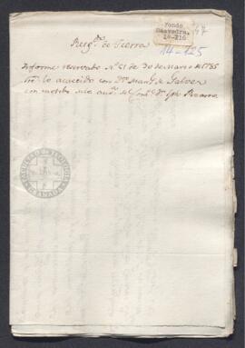 Informe reservado del intendente de Caracas a José de Gálvez, sobre lo acaecido con Manuel de Gálvez, teniente del resguardo de tierra