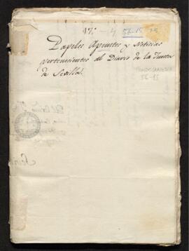 Apuntes y borradores de Francisco de Francisco de Saavedra para el Diario de la Junta de Sevilla.