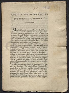 Discurso en defensa de las ordenes religiosas