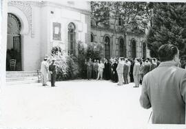 Celebración de la colocación de la placa conmemorativa de la academia de alferez provisionales.