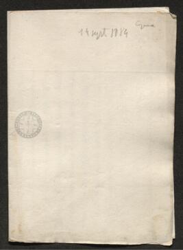 Copia Real Orden de José de Gálvez a Francisco de Saavedra, permitiendo la venta de esclavos arribados en un buque portugués. San Ildefonso 14 de septiembre de 1785