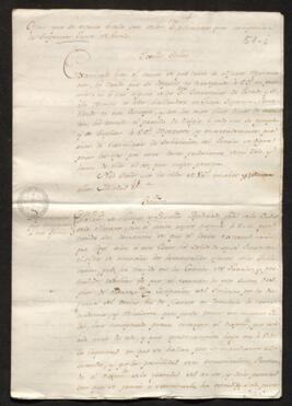 Cartas cruzadas entre Tomás González de Carvajal y Francisco de Saavedra, relativas a la creación del Consulado de Veracruz