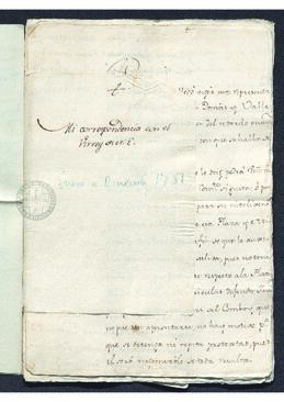 Oficio de remitente desconocido (firma ilegible) a Francisco de Saavedra, sobre avituallamiento de tropas y remisión de caudales