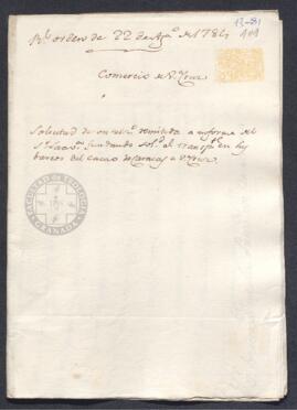 Real Orden de José de Gálvez al intendente de Caracas, Francisco de Saavedra, sobre el comercio del cacao con Veracruz