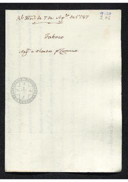 Real Orden de Antonio Valdés al intendente de Caracas, Francisco Saavedra, sobre la venta de tabaco venezolano en Amsterdam