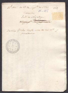 Real Orden de José de Gálvez al intendente de Caracas, Francisco de Saavedra, solicitar información del destino de todos los tejidos de algodón extranjero decomisado