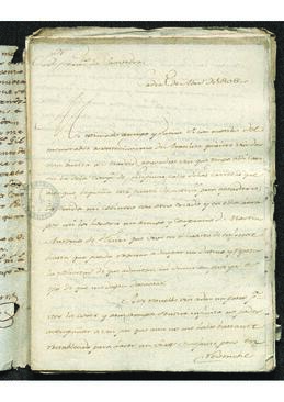 Carta de Bernardo Lizaur a Francisco de Saavedra, comentando los acontecimientos de Aranjuez