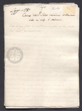 Correspondencia de Miguel Soler con Francisco de Saavedra, sobre asuntos de Real Hacienda