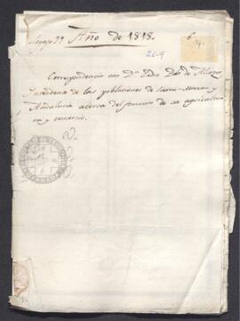 Correspondencia entre Pedro de Alcozar y Francisco de Saavedra, sobre el fomento de la agricultura y comercio en Sierra Morena
