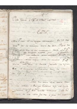 Correspondencia personal entre  Francisco de Saavedra y Miguel de Gálvez