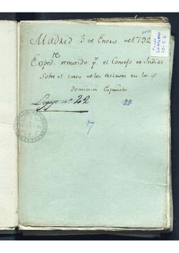 Informe sobre la moralidad de la esclavitud, remitido por el Consejo de Estado al Consejo de Indias