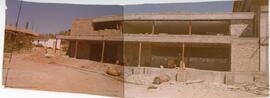 Obras de la entrada del edificio residencial de la Facultad de Teología de Granada.