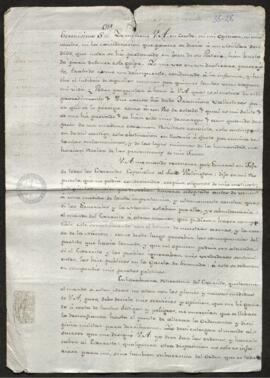 Representación de Francisco Ballesteros, proclamando su inocencia y su injusto destierro en Ceuta
