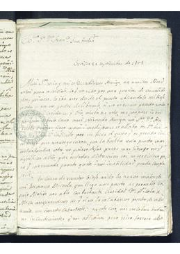 Carta privada de Ana María Chacón a Francisco de Saavedra