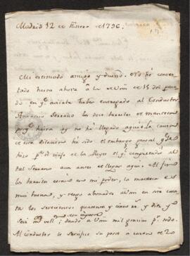 Carta de remitente y destinatario desconocido sobre asuntos personales