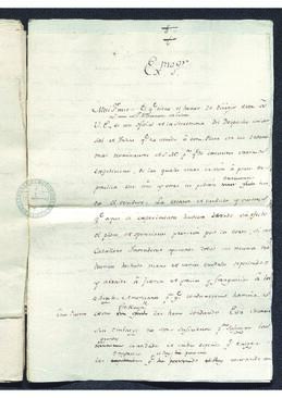 Oficio de Francisco de Saavedra al virrey de México, detallando algunos aspectos de su comisión en Nueva España