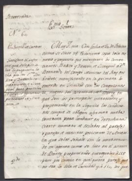 Informe del intendente de Caracas, Francisco de Saavedra, sobre la propuesta hecha por los comerciantes de esclavos Baker y Dawson
