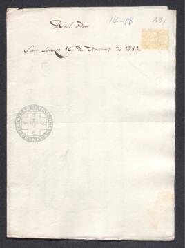 Real Orden de José de Gálvez a Francisco de Saavedra, por la que queda enterado de los retrasos que se siguen en el transporte por tierra de los pliegos del Real Servicio desde Baracoa a La Habana