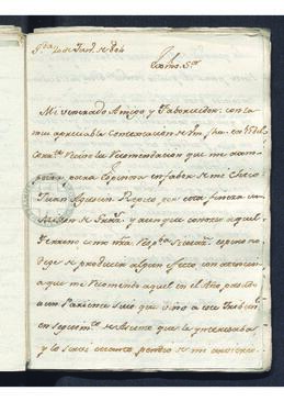 Cartas privadas de Pedro Garrido y Durán a Francisco de Saavedra