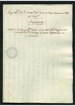 Oficio de Francisco de Saavedra a José de Gálvez, sobre la construcción de un lazareto