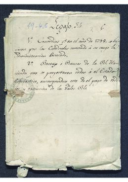 Carta personal de Sebastián de Jocano a Francisco de Saavedra, ofreciendo su ayuda en todo cuanto le solicite