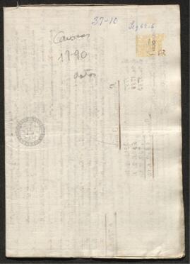 Estado, elaborado por José Bufanda, de los comisos que se hallan pendientes de real aprobación desde 1787 a 1788