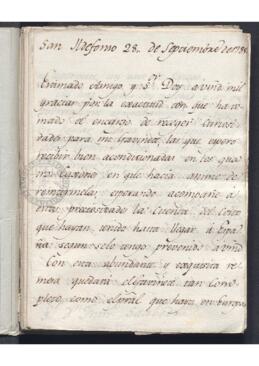 Carta de María de la Concepción de Valenzuela a Francisco de Saavedra, agradeciendole el envío de curiosidades para su gabinete.