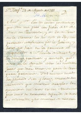 Carta particular de Gálvez a Saavedra en la que le felicita por la narración de la proyectada conquista de Jamaica. También le informa de la conquista de Menorca