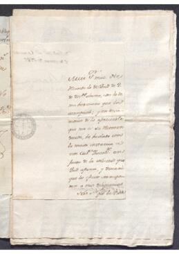 Carta de Manuel González a José Antonini sobre la recomendación que éste solicita