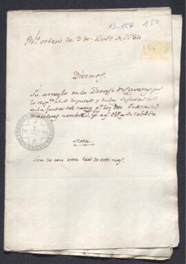 Real Orden de José de Gálvez al intendente de Caracas, Francisco de Saavedra, solicitando información de los diezmos de la diócesis de Caracas