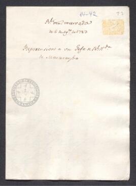 Real Orden de José de Gálvez al intendente de Caracas, Francisco de Saavedra, conminando a cambiar de conducta al tesorero y administrador de rentas de Maracaibo, José Jiménez de Navia