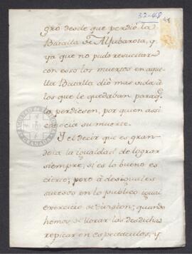 Fragmento de un informe anónimo de contenido político