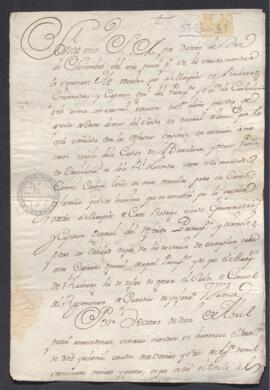 Circular por la que Miguel de Riga comunica al conde de Glimes, gobernador y capitán de Ctaluña, dos Reales Decretos (de 12 de septiembre y de 10 de abril de 1748) y una Real Orden (de 18 de diciembre de 1748), sobre los sueldos que deberían gozar dicho capitán general