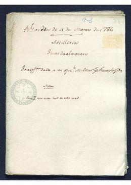Real Orden de José de Gálvez al intendente de Caracas, Francisco Saavedra, concediendo una gratificación al guarda-almacén de artilleria de Caracas